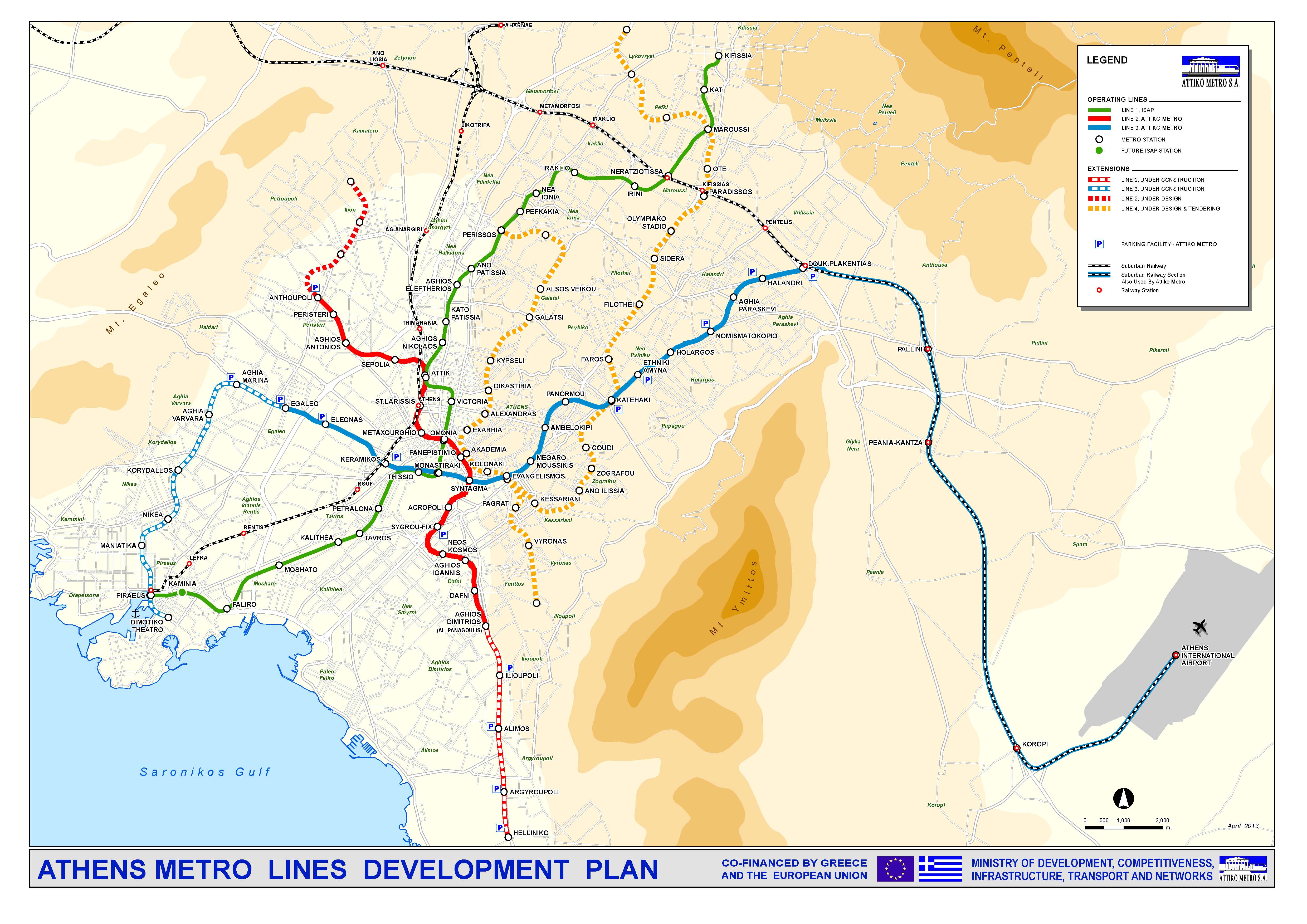 AM Athens Metro Map April 2013 Eng 