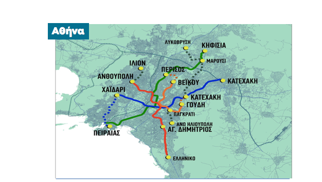 Nea Dhmokratia Proteraiothta H Syndesh Ths Grammhs 4 Toy Metro Me Alles Grammes Athens Transport